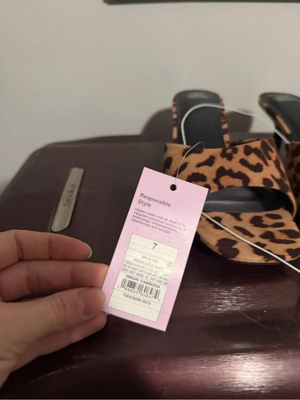 Target Leopard-Print Slide Heels in Brown and Black